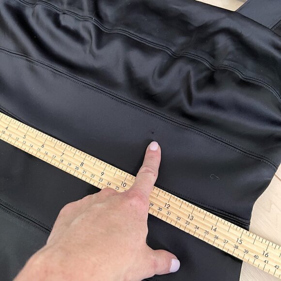 Calvin Klein Black Satin Bandage Bodycon Dress Sz 8 - Picture 11 of 13